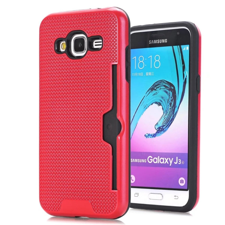 For Galaxy J3 (2016) / J310 Dream Network Dropproof Protective Back Cover Case with Card Slots
