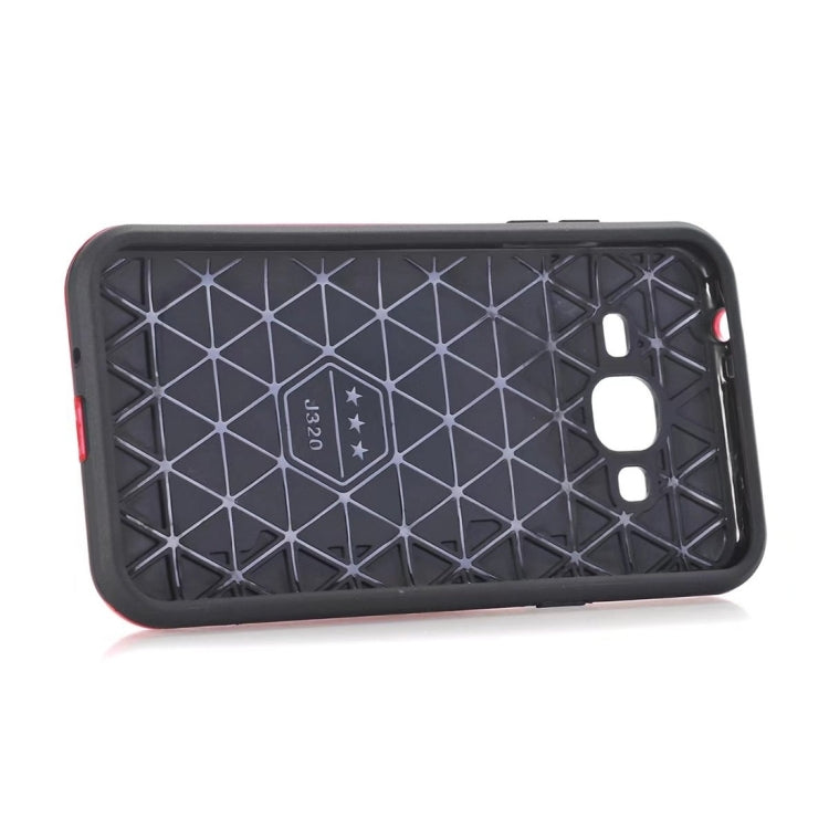 For Galaxy J3 (2016) / J310 Dream Network Dropproof Protective Back Cover Case with Card Slots