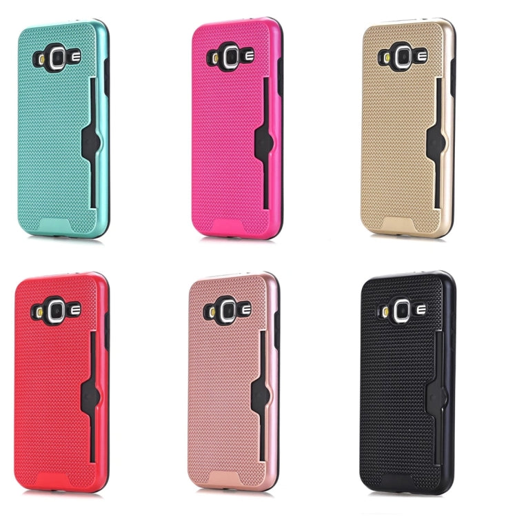 For Galaxy J3 (2016) / J310 Dream Network Dropproof Protective Back Cover Case with Card Slots