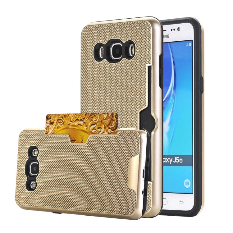 For Galaxy J5 (2016) / J510 Dream Network Dropproof Protective Back Cover Case with Card Slots