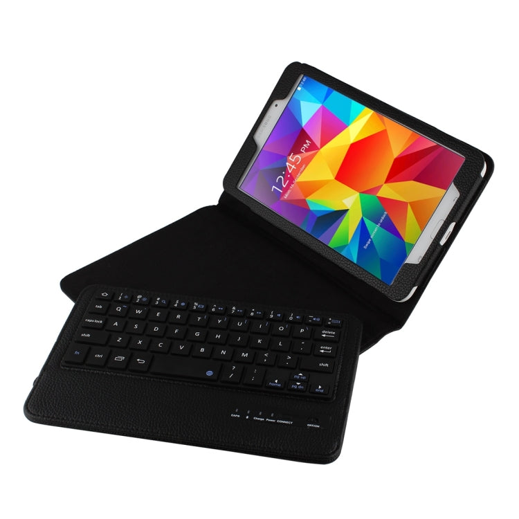 For Galaxy Tab 4 8.0 / T330 Separable Litchi Texture Horizontal Flip Leather Tablet Case + Bluetooth Keyboard with Holder & Selfie Function