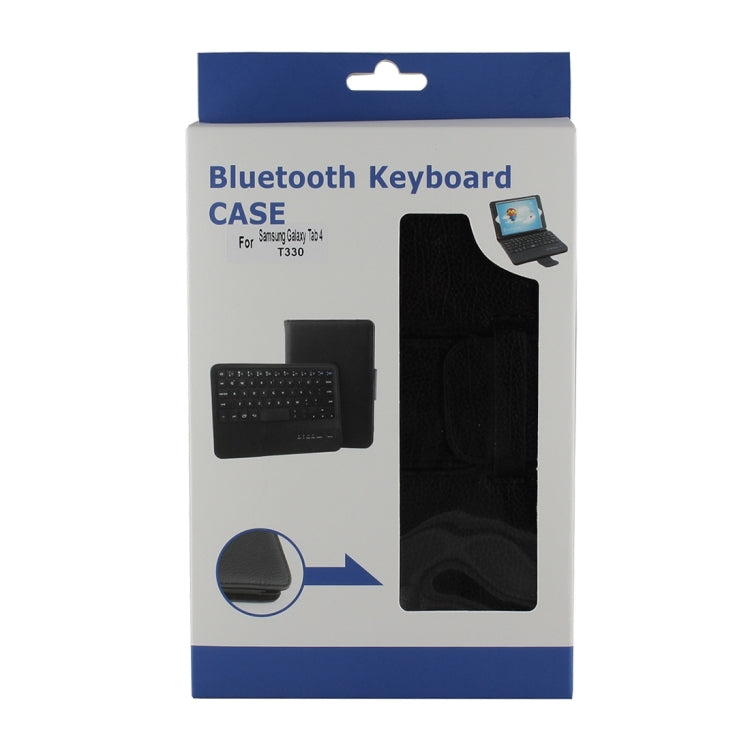 For Galaxy Tab 4 8.0 / T330 Separable Litchi Texture Horizontal Flip Leather Tablet Case + Bluetooth Keyboard with Holder & Selfie Function
