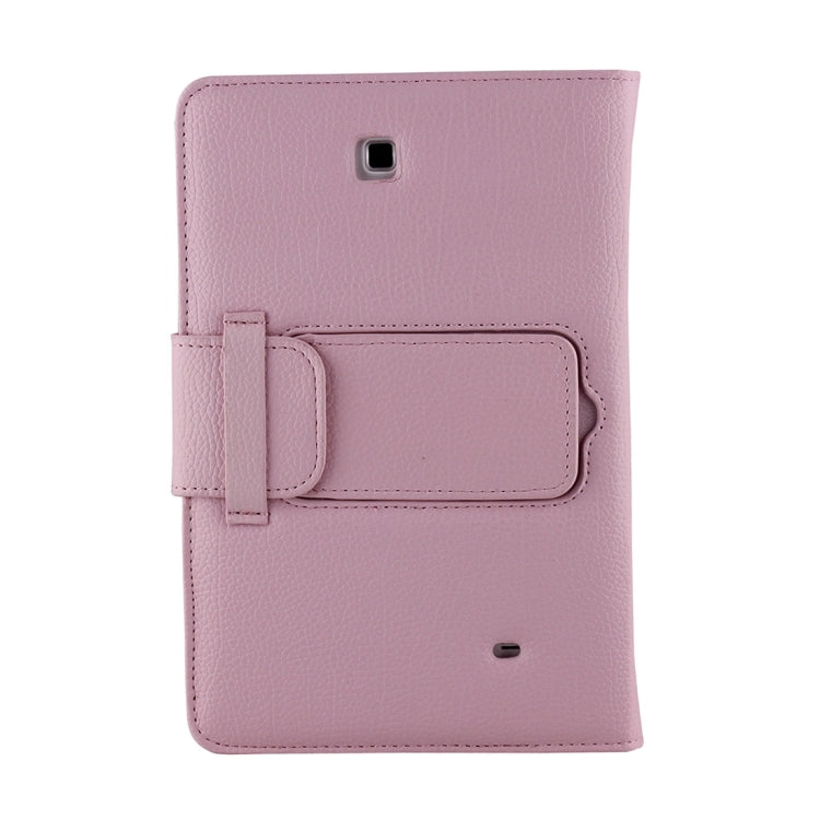 For Galaxy Tab 4 8.0 / T330 Separable Litchi Texture Horizontal Flip Leather Tablet Case + Bluetooth Keyboard with Holder & Selfie Function