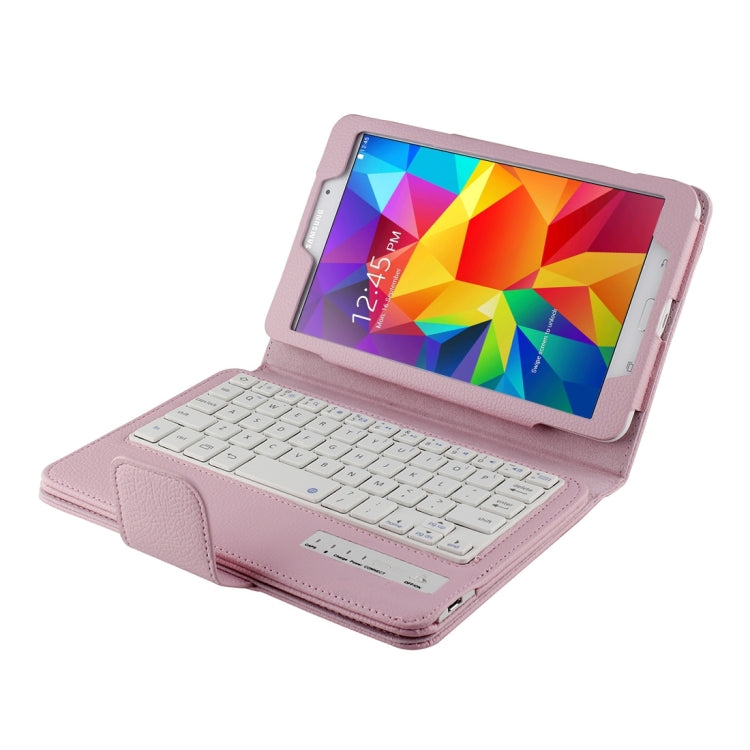 For Galaxy Tab 4 8.0 / T330 Separable Litchi Texture Horizontal Flip Leather Tablet Case + Bluetooth Keyboard with Holder & Selfie Function