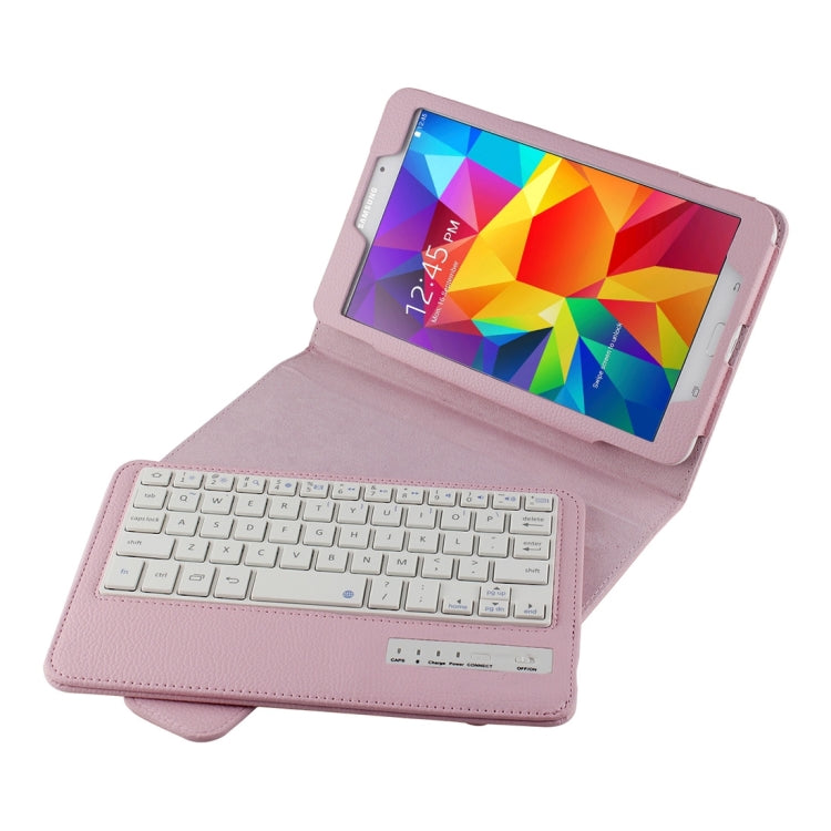 For Galaxy Tab 4 8.0 / T330 Separable Litchi Texture Horizontal Flip Leather Tablet Case + Bluetooth Keyboard with Holder & Selfie Function