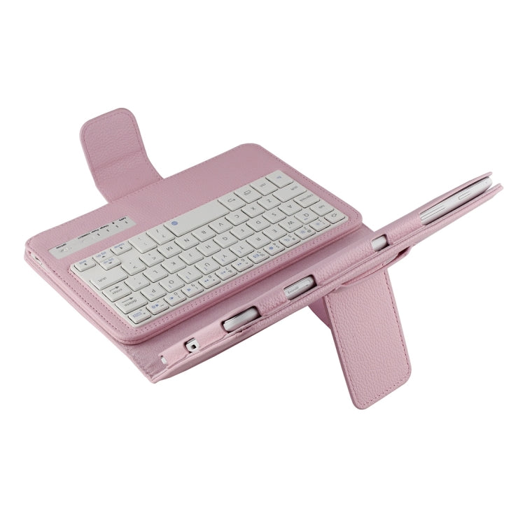 For Galaxy Tab 4 8.0 / T330 Separable Litchi Texture Horizontal Flip Leather Tablet Case + Bluetooth Keyboard with Holder & Selfie Function