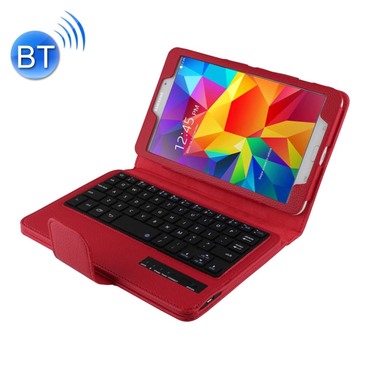 For Galaxy Tab 4 8.0 / T330 Separable Litchi Texture Horizontal Flip Leather Tablet Case + Bluetooth Keyboard with Holder & Selfie Function