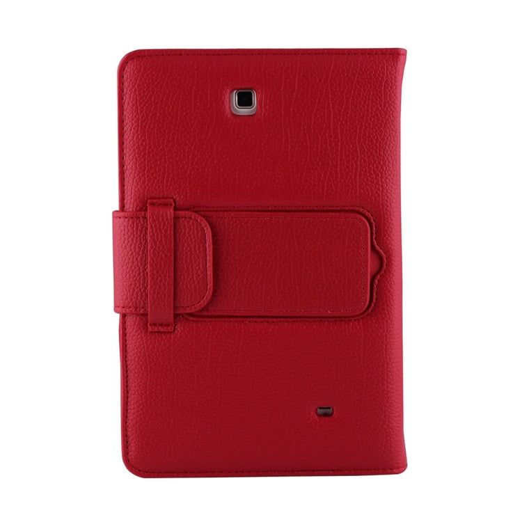 For Galaxy Tab 4 8.0 / T330 Separable Litchi Texture Horizontal Flip Leather Tablet Case + Bluetooth Keyboard with Holder & Selfie Function