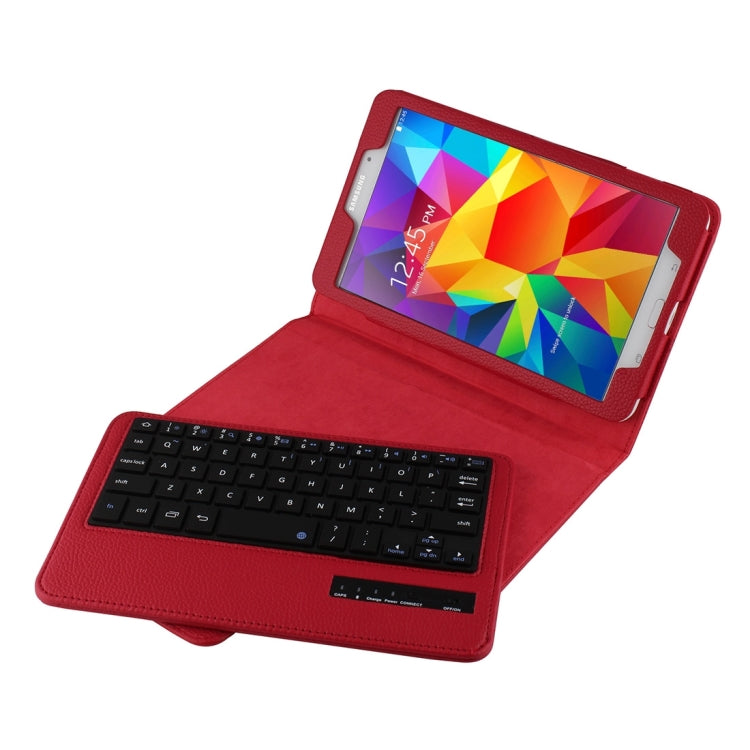 For Galaxy Tab 4 8.0 / T330 Separable Litchi Texture Horizontal Flip Leather Tablet Case + Bluetooth Keyboard with Holder & Selfie Function