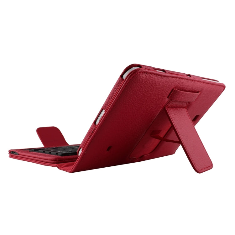 For Galaxy Tab 4 8.0 / T330 Separable Litchi Texture Horizontal Flip Leather Tablet Case + Bluetooth Keyboard with Holder & Selfie Function