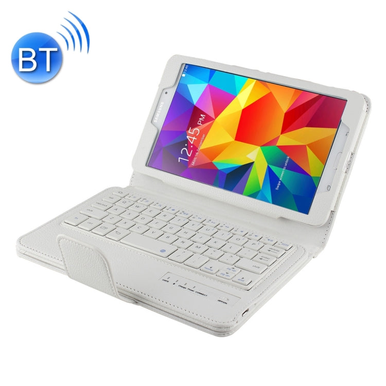 For Galaxy Tab 4 8.0 / T330 Separable Litchi Texture Horizontal Flip Leather Tablet Case + Bluetooth Keyboard with Holder & Selfie Function