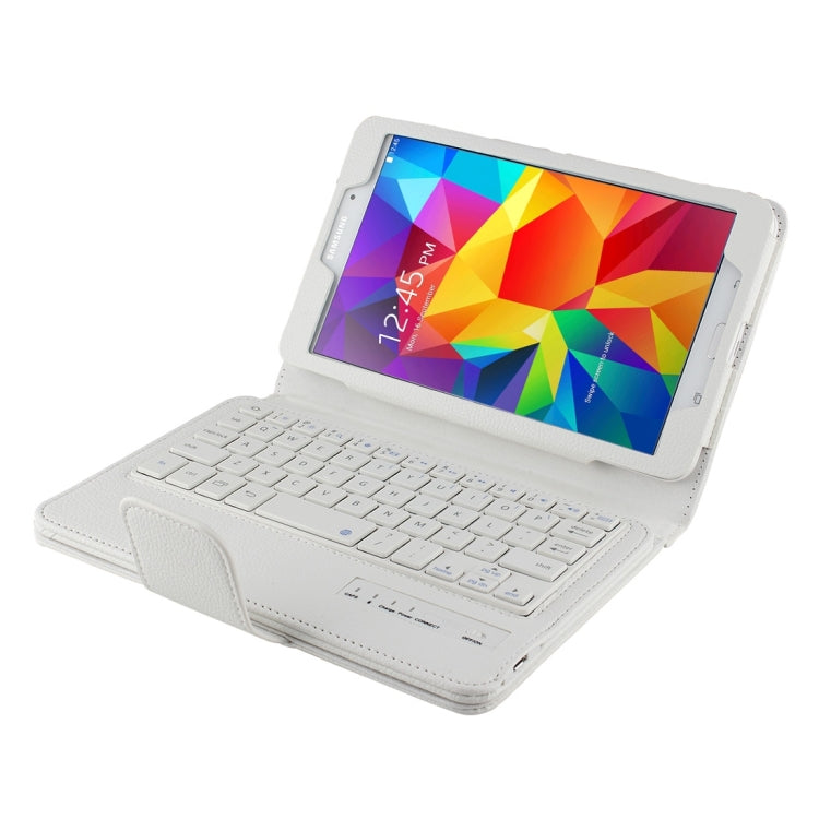 For Galaxy Tab 4 8.0 / T330 Separable Litchi Texture Horizontal Flip Leather Tablet Case + Bluetooth Keyboard with Holder & Selfie Function
