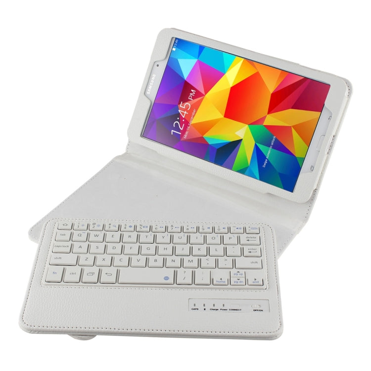 For Galaxy Tab 4 8.0 / T330 Separable Litchi Texture Horizontal Flip Leather Tablet Case + Bluetooth Keyboard with Holder & Selfie Function