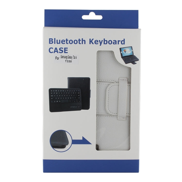 For Galaxy Tab 4 8.0 / T330 Separable Litchi Texture Horizontal Flip Leather Tablet Case + Bluetooth Keyboard with Holder & Selfie Function