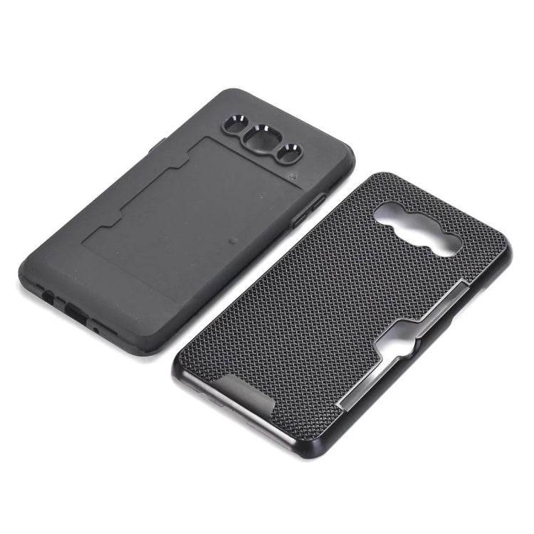 For Galaxy J7 (2016) / J710 Dream Network Dropproof Protective Back Cover Case with Card Slots