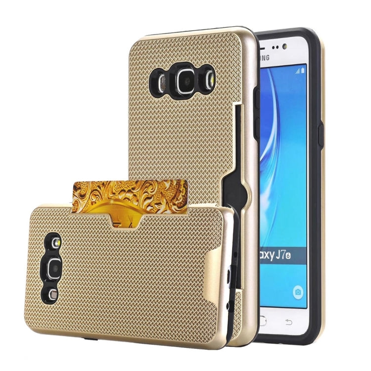 For Galaxy J7 (2016) / J710 Dream Network Dropproof Protective Back Cover Case with Card Slots