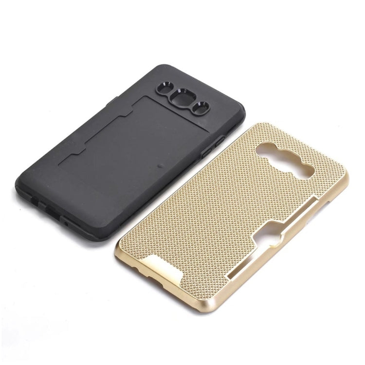 For Galaxy J7 (2016) / J710 Dream Network Dropproof Protective Back Cover Case with Card Slots