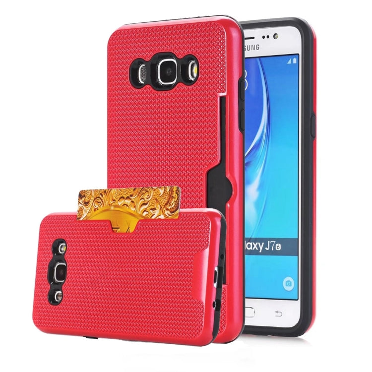 For Galaxy J7 (2016) / J710 Dream Network Dropproof Protective Back Cover Case with Card Slots