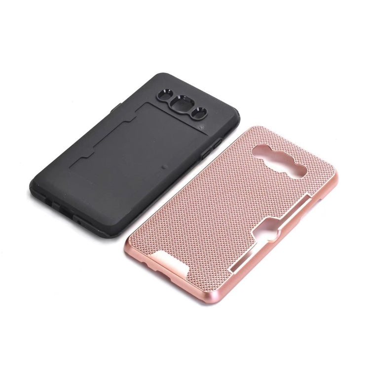 For Galaxy J7 (2016) / J710 Dream Network Dropproof Protective Back Cover Case with Card Slots