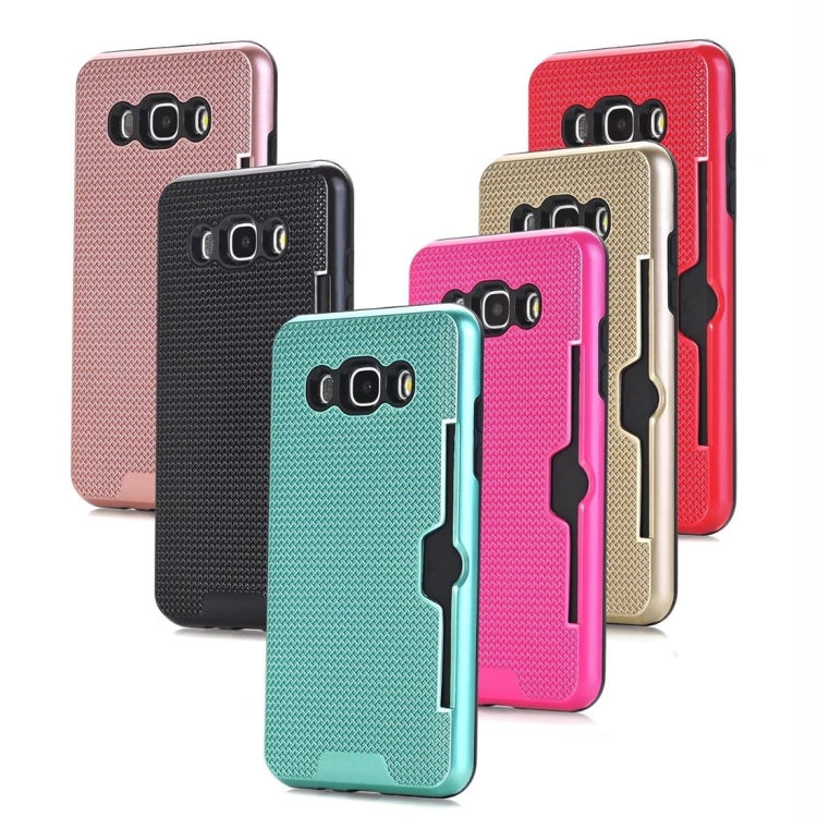 For Galaxy J7 (2016) / J710 Dream Network Dropproof Protective Back Cover Case with Card Slots