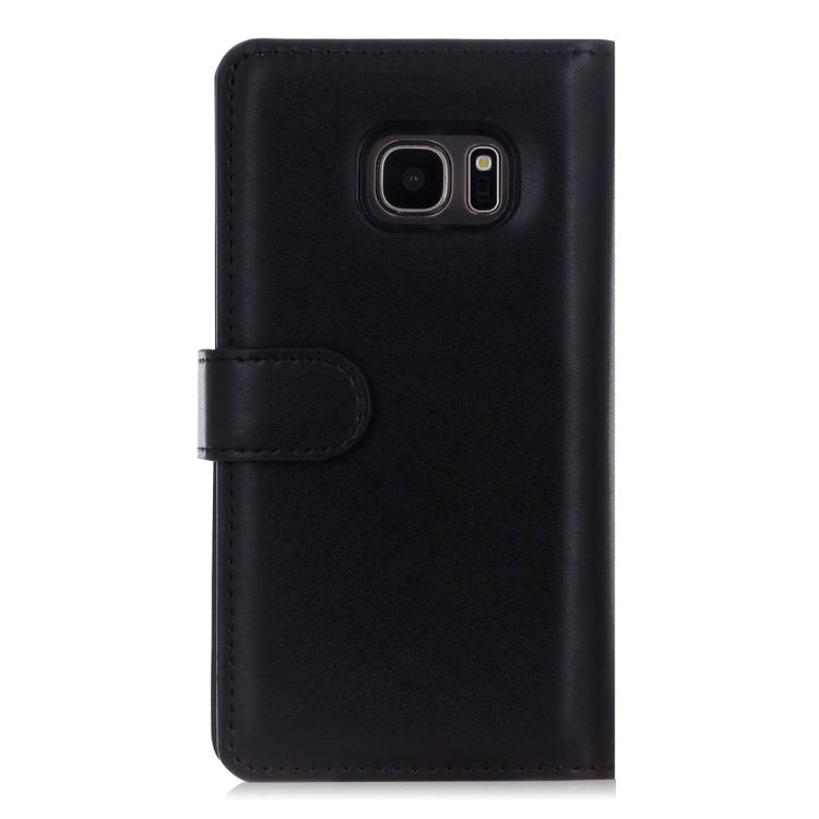 For Galaxy S7 Plain Weave Texture Zipper Horizontal Flip Leather Case with Detachable Back Protective Case & Card Slots & Wallet