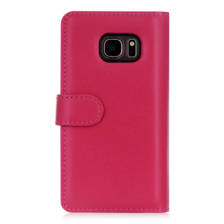 For Galaxy S7 Plain Weave Texture Zipper Horizontal Flip Leather Case with Detachable Back Protective Case & Card Slots & Wallet