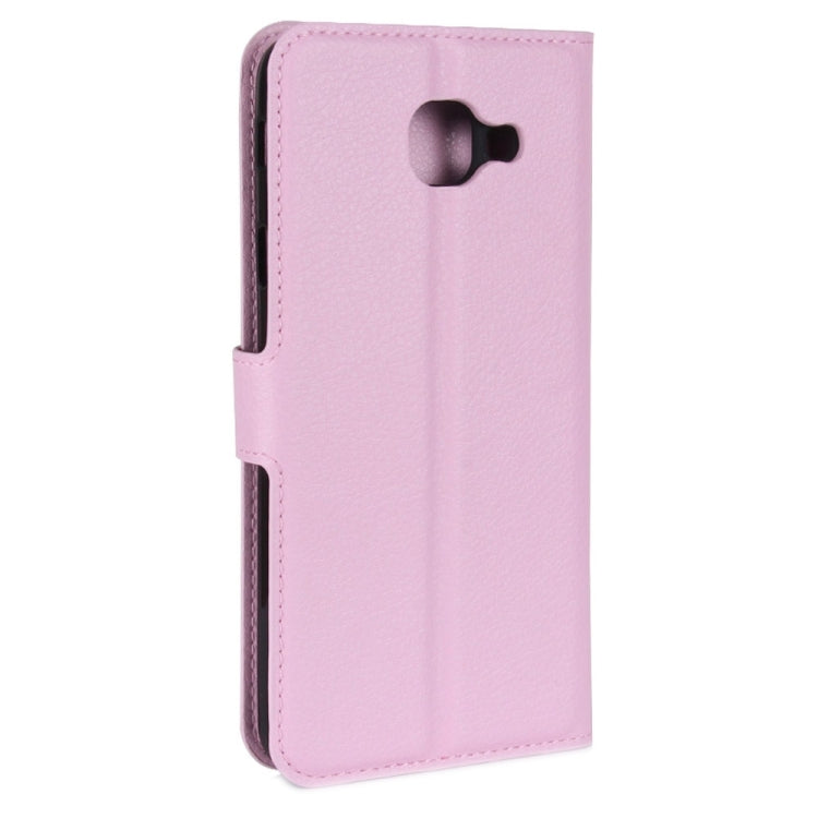 For Galaxy J7 Max Litchi Texture Horizontal Flip Leather Case with Holder & Card Slots & Wallet