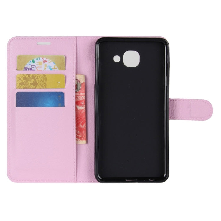 For Galaxy J7 Max Litchi Texture Horizontal Flip Leather Case with Holder & Card Slots & Wallet