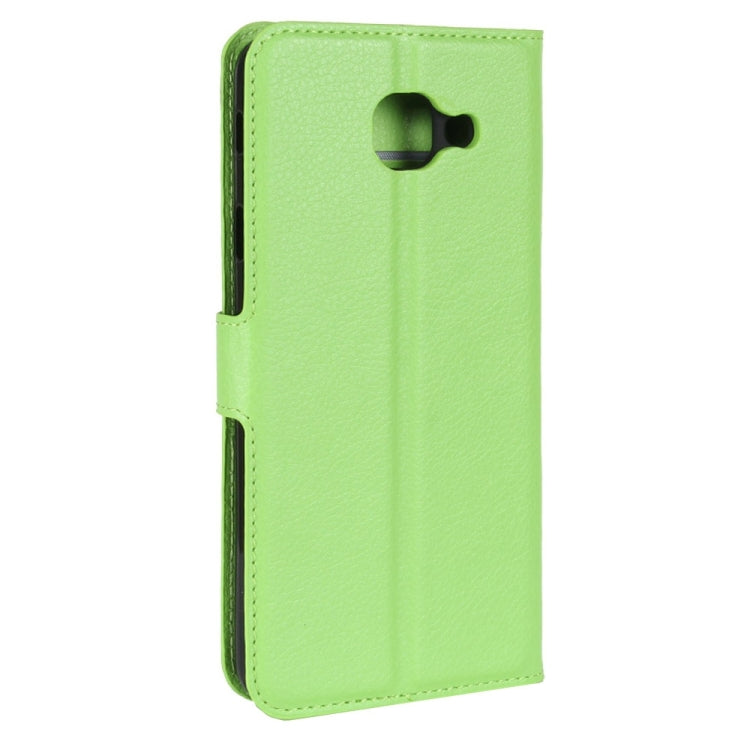 For Galaxy J7 Max Litchi Texture Horizontal Flip Leather Case with Holder & Card Slots & Wallet
