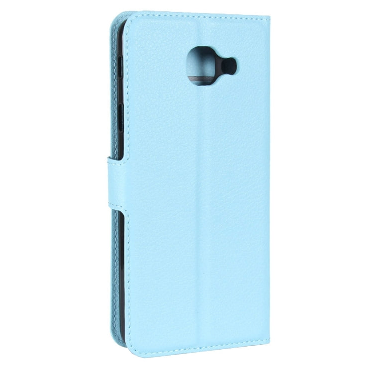 For Galaxy J7 Max Litchi Texture Horizontal Flip Leather Case with Holder & Card Slots & Wallet