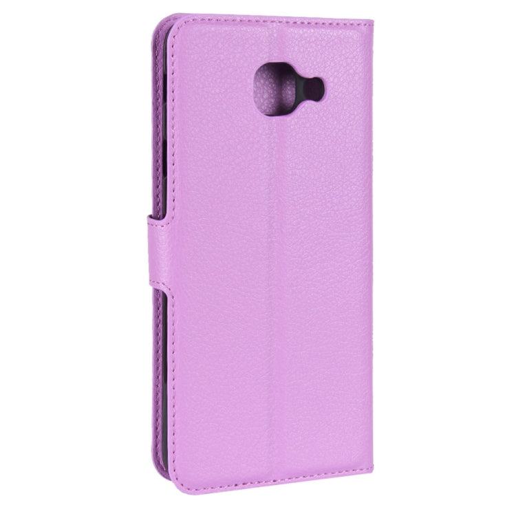 For Galaxy J7 Max Litchi Texture Horizontal Flip Leather Case with Holder & Card Slots & Wallet