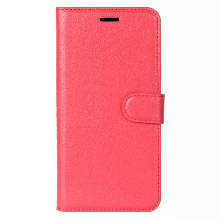 For Galaxy J7 Max Litchi Texture Horizontal Flip Leather Case with Holder & Card Slots & Wallet