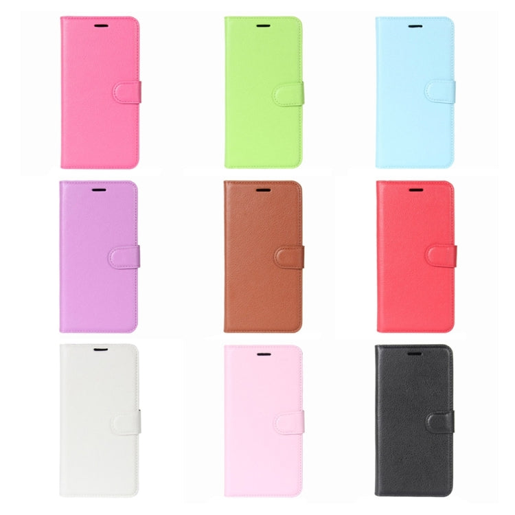 For Galaxy J7 Max Litchi Texture Horizontal Flip Leather Case with Holder & Card Slots & Wallet