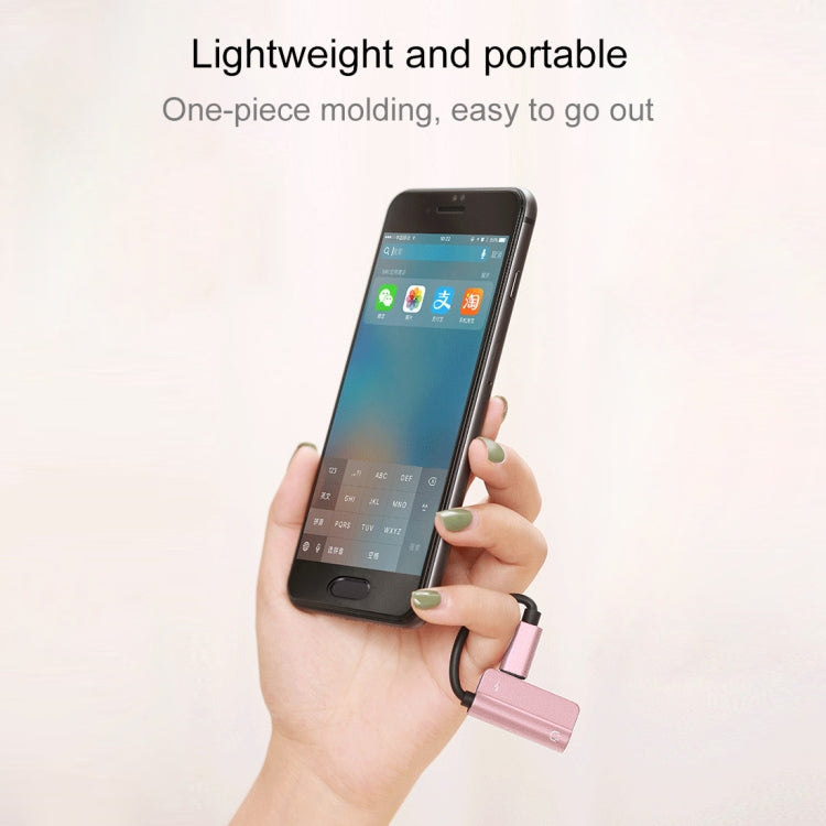 2 in 1 Cable Fast Charge Type-C Male to Type-C Female + 3.5mm Female Jack Headphone Adapter Converter, Supports Audio and Charging, Length: 12cm