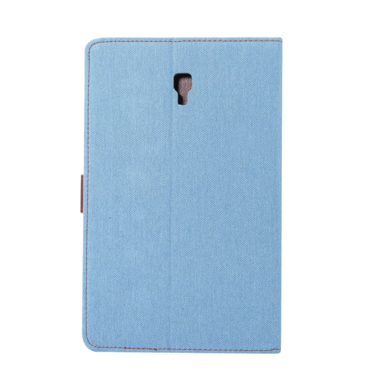 Dibase Denim Texture Horizontal Flip PU Leather Case for Galaxy Tab A 10.5 / T590, with Holder & Card Slot (Blue)