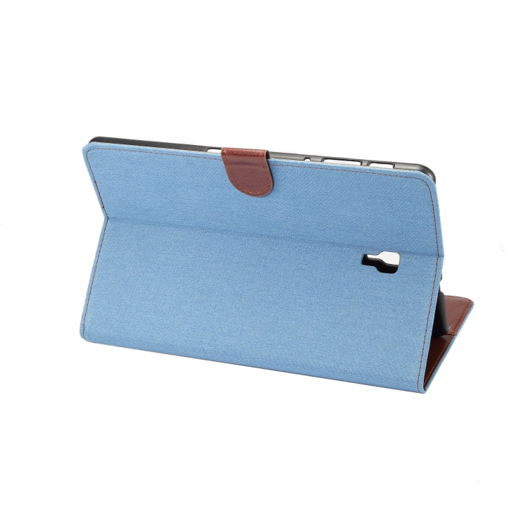 Dibase Denim Texture Horizontal Flip PU Leather Case for Galaxy Tab A 10.5 / T590, with Holder & Card Slot (Blue)