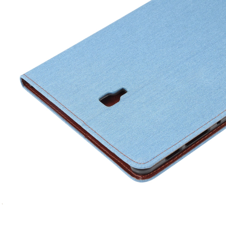 Dibase Denim Texture Horizontal Flip PU Leather Case for Galaxy Tab A 10.5 / T590, with Holder & Card Slot (Blue)