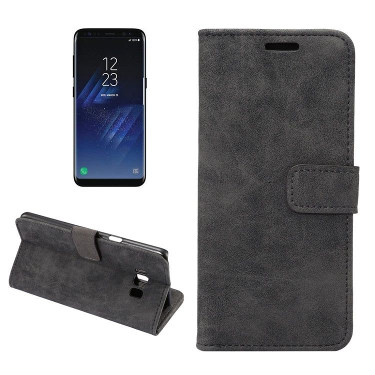 For Galaxy S8 Sheep Bar Material Horizontal Flip Leather Case with Holder & Card Slots & Wallet & Photo Frame