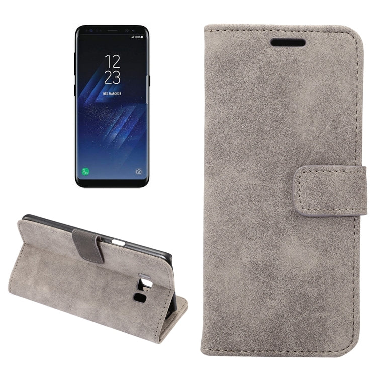 For Galaxy S8 Sheep Bar Material Horizontal Flip Leather Case with Holder & Card Slots & Wallet & Photo Frame