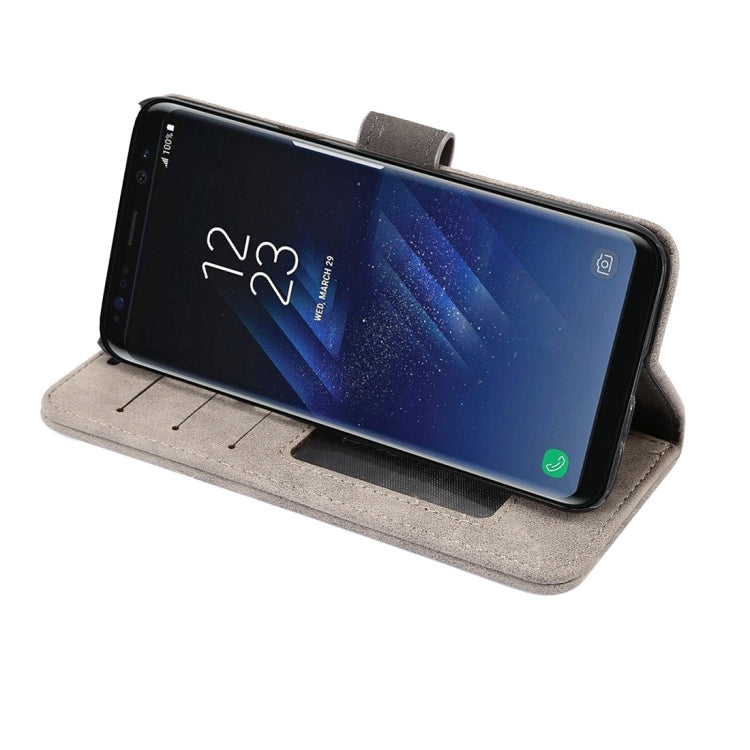 For Galaxy S8 Sheep Bar Material Horizontal Flip Leather Case with Holder & Card Slots & Wallet & Photo Frame