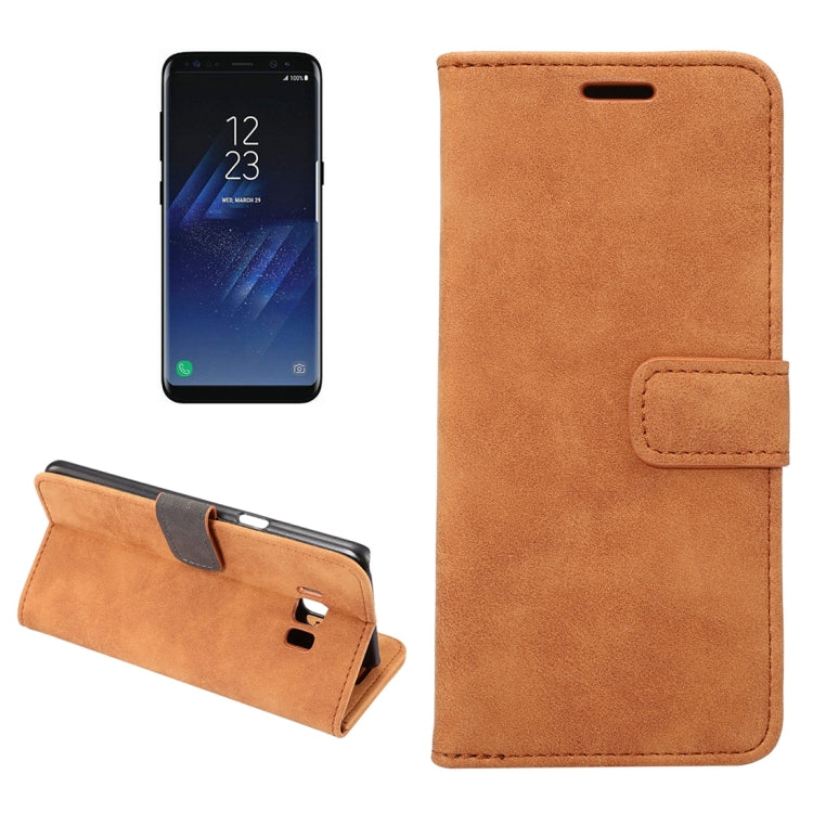 For Galaxy S8 Sheep Bar Material Horizontal Flip Leather Case with Holder & Card Slots & Wallet & Photo Frame