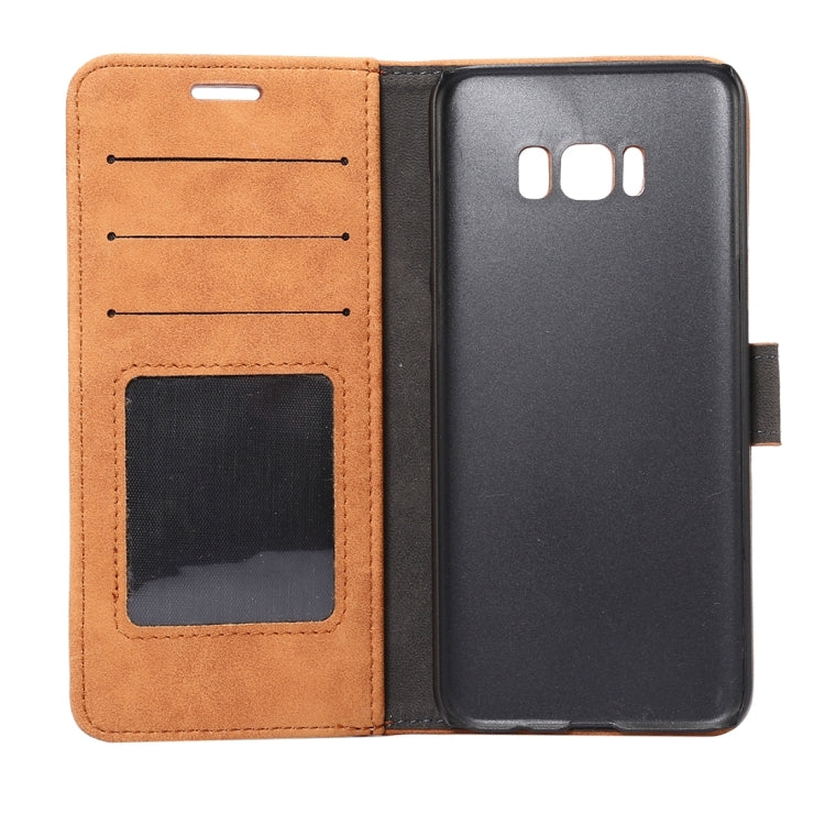 For Galaxy S8 Sheep Bar Material Horizontal Flip Leather Case with Holder & Card Slots & Wallet & Photo Frame