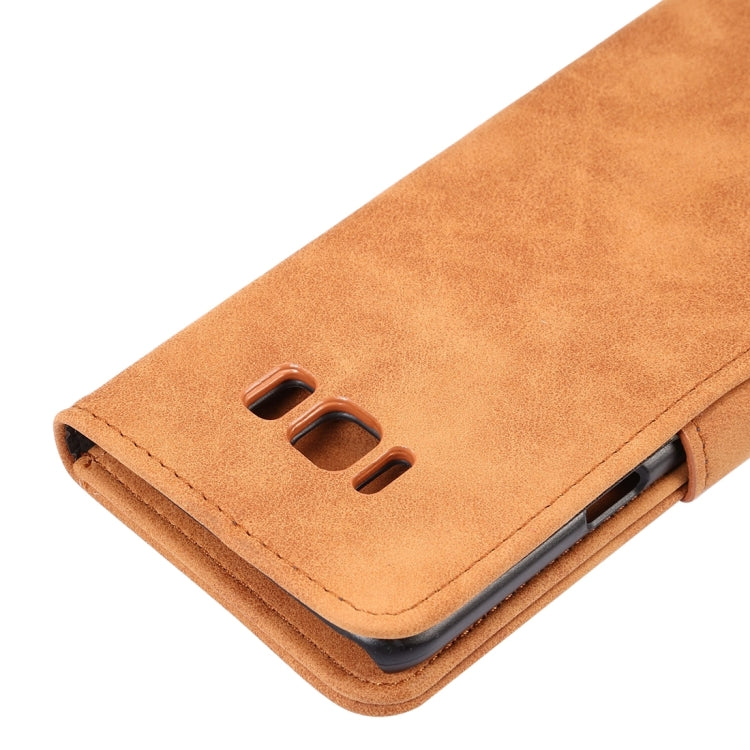 For Galaxy S8 Sheep Bar Material Horizontal Flip Leather Case with Holder & Card Slots & Wallet & Photo Frame