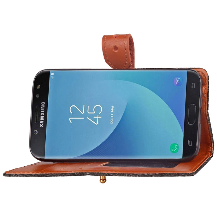 For Galaxy J3 (2017) / J330 ( EU Version) European Style Embossed Horizontal Flip  Leather Case with Holder & Card Slots & Wallet & Photo Frame & Lanyard