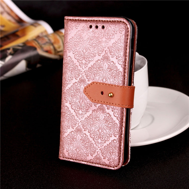 For Galaxy J5 (2017) / J530 ( EU Version) European Style Embossed  Horizontal Flip Leather Case with Holder & Card Slots & Wallet & Photo Frame & Lanyard