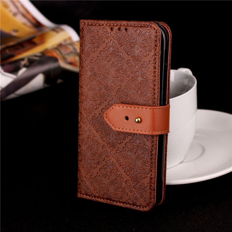 For Galaxy J5 (2017) / J530 ( EU Version) European Style Embossed  Horizontal Flip Leather Case with Holder & Card Slots & Wallet & Photo Frame & Lanyard