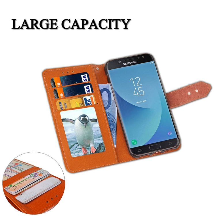 For Galaxy J5 (2017) / J530 ( EU Version) European Style Embossed  Horizontal Flip Leather Case with Holder & Card Slots & Wallet & Photo Frame & Lanyard