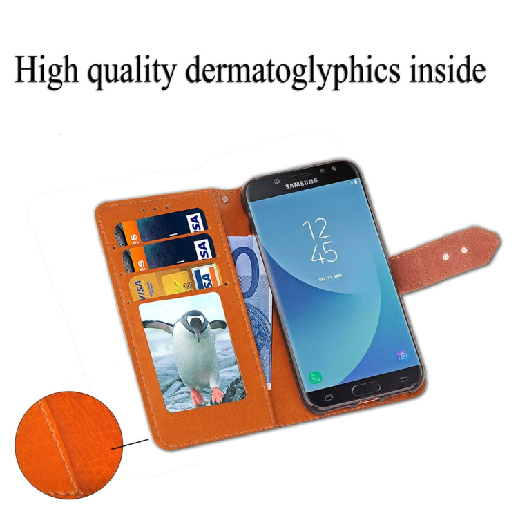 For Galaxy J5 (2017) / J530 ( EU Version) European Style Embossed  Horizontal Flip Leather Case with Holder & Card Slots & Wallet & Photo Frame & Lanyard