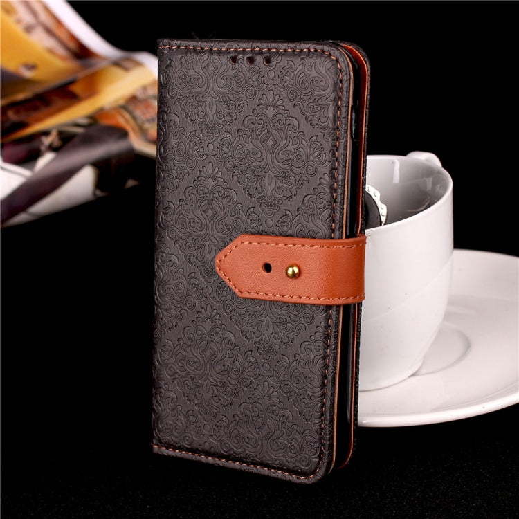For Galaxy J7 (2017) / J730 ( EU Version) European Style Embossed Horizontal Flip Leather Case with Holder & Card Slots & Wallet & Photo Frame & Lanyard