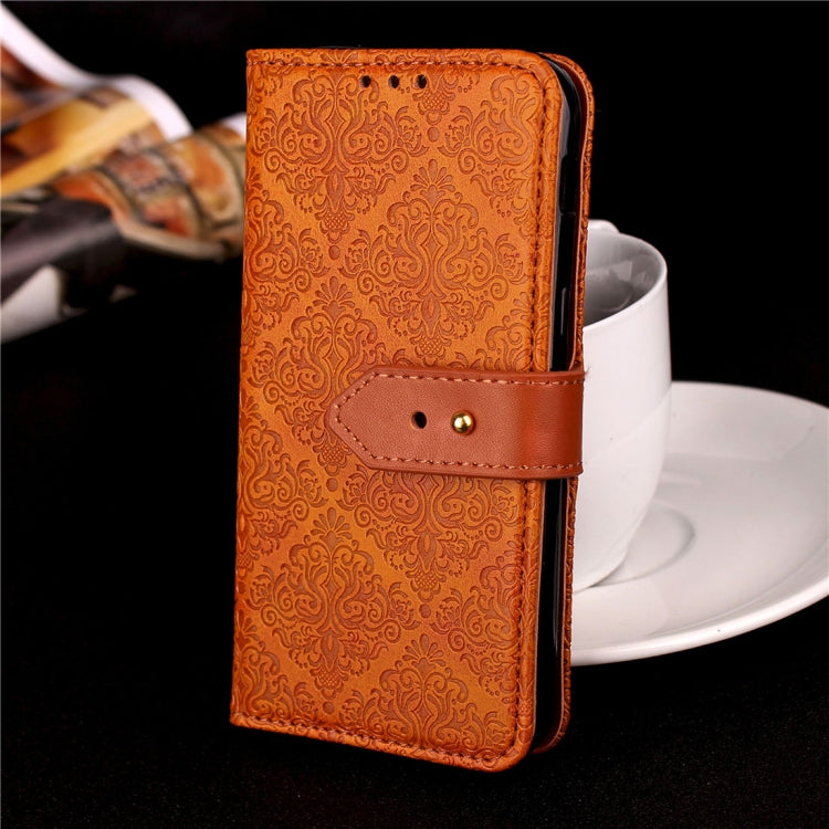 For Galaxy J7 (2017) / J730 ( EU Version) European Style Embossed Horizontal Flip Leather Case with Holder & Card Slots & Wallet & Photo Frame & Lanyard
